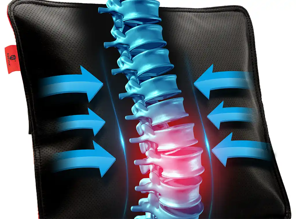 Back support pillow approved by doctors and chiropractors